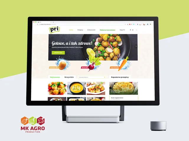 Portal kulinarny Zdrowe a Gotowe, projekt OSIEMZERO
