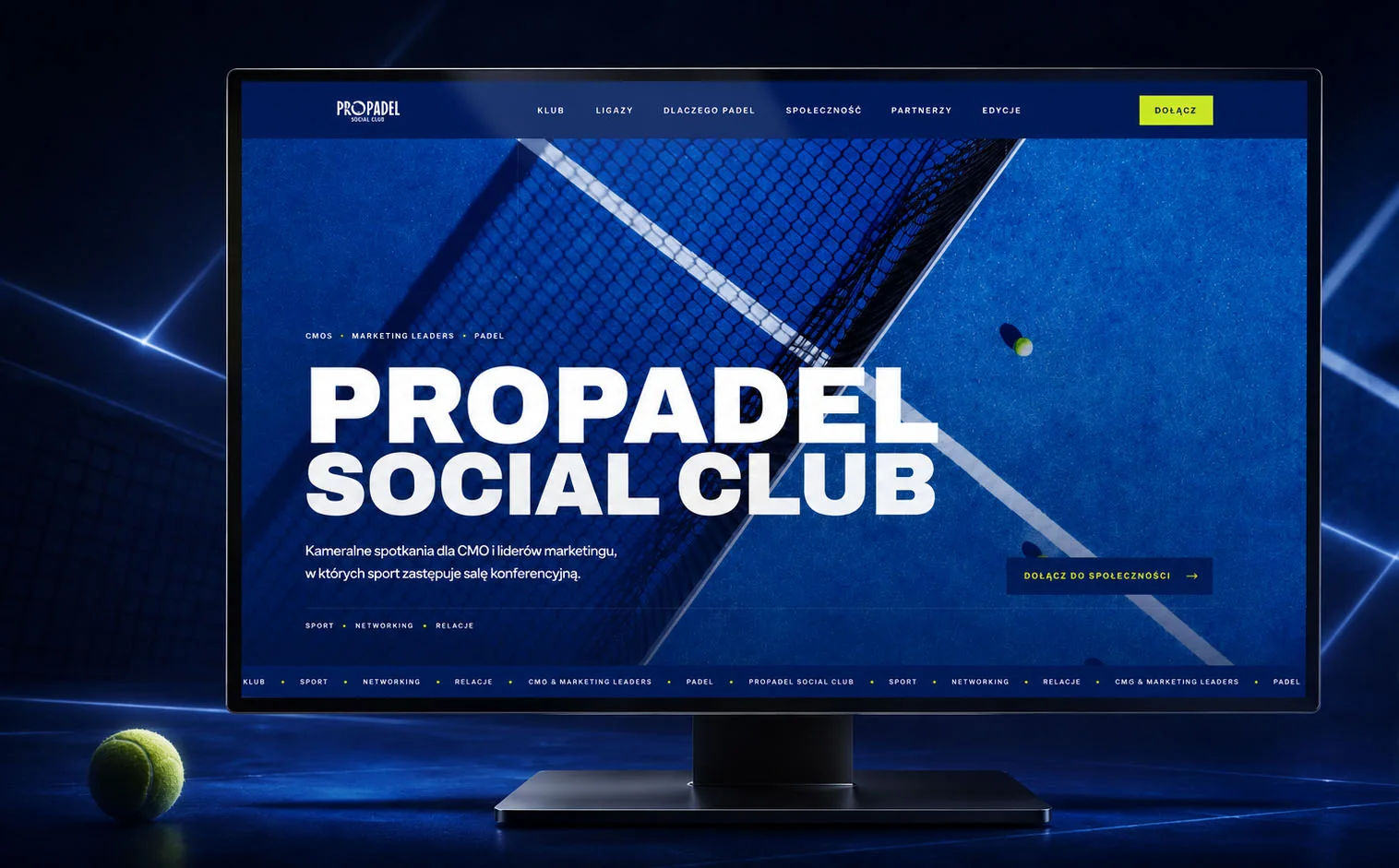 ProPadel Social Club, strona społeczności CMO
