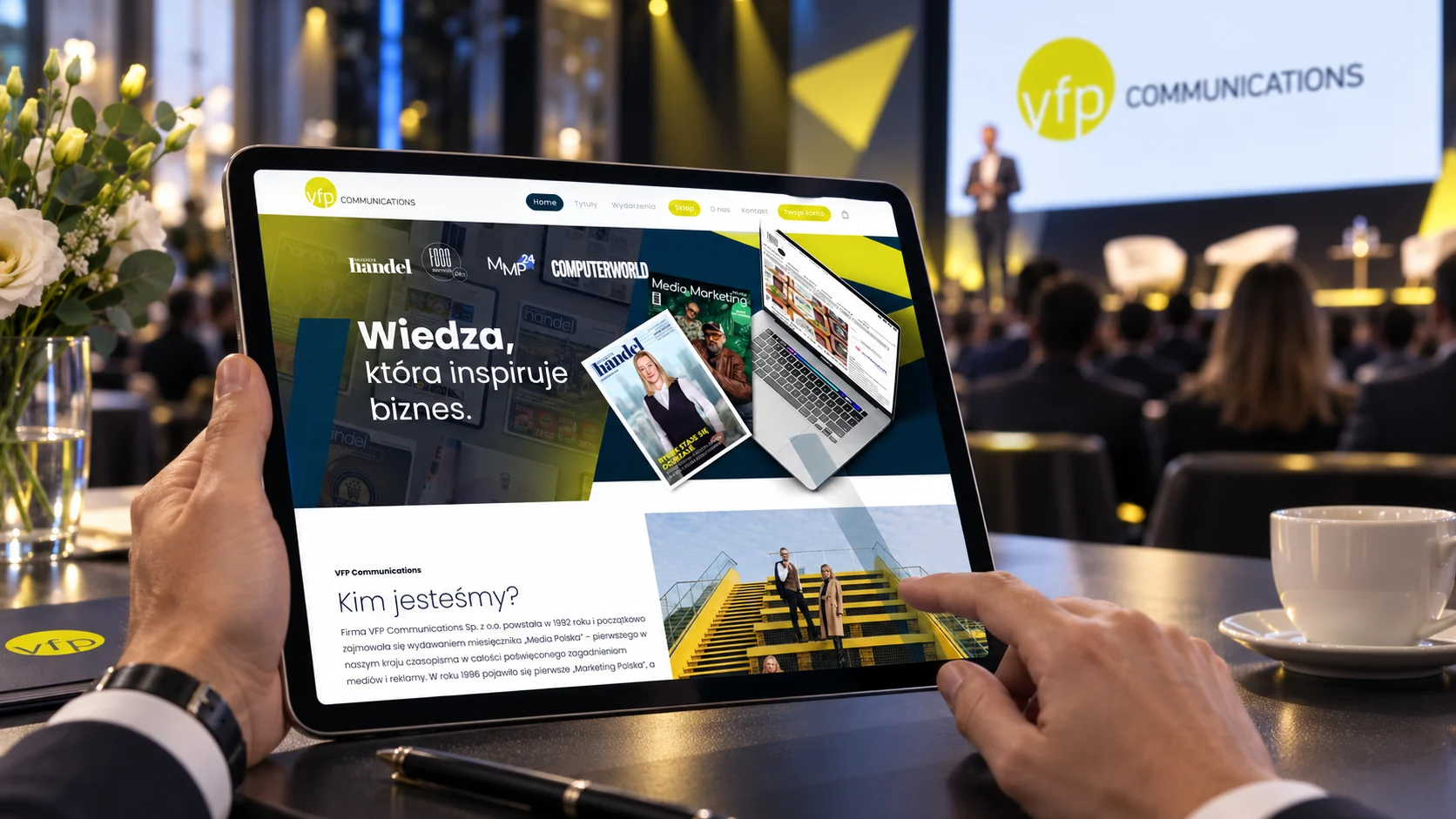 Nowy serwis vfp.media na tablecie, VFP Communications